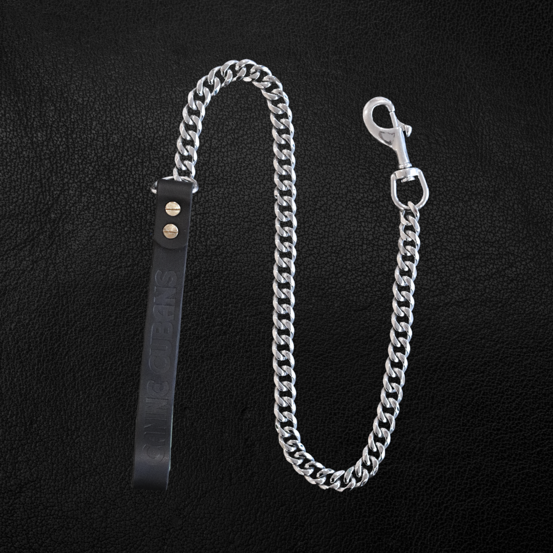 15mm Silver Cuban Link Leash - Canine Cubans
