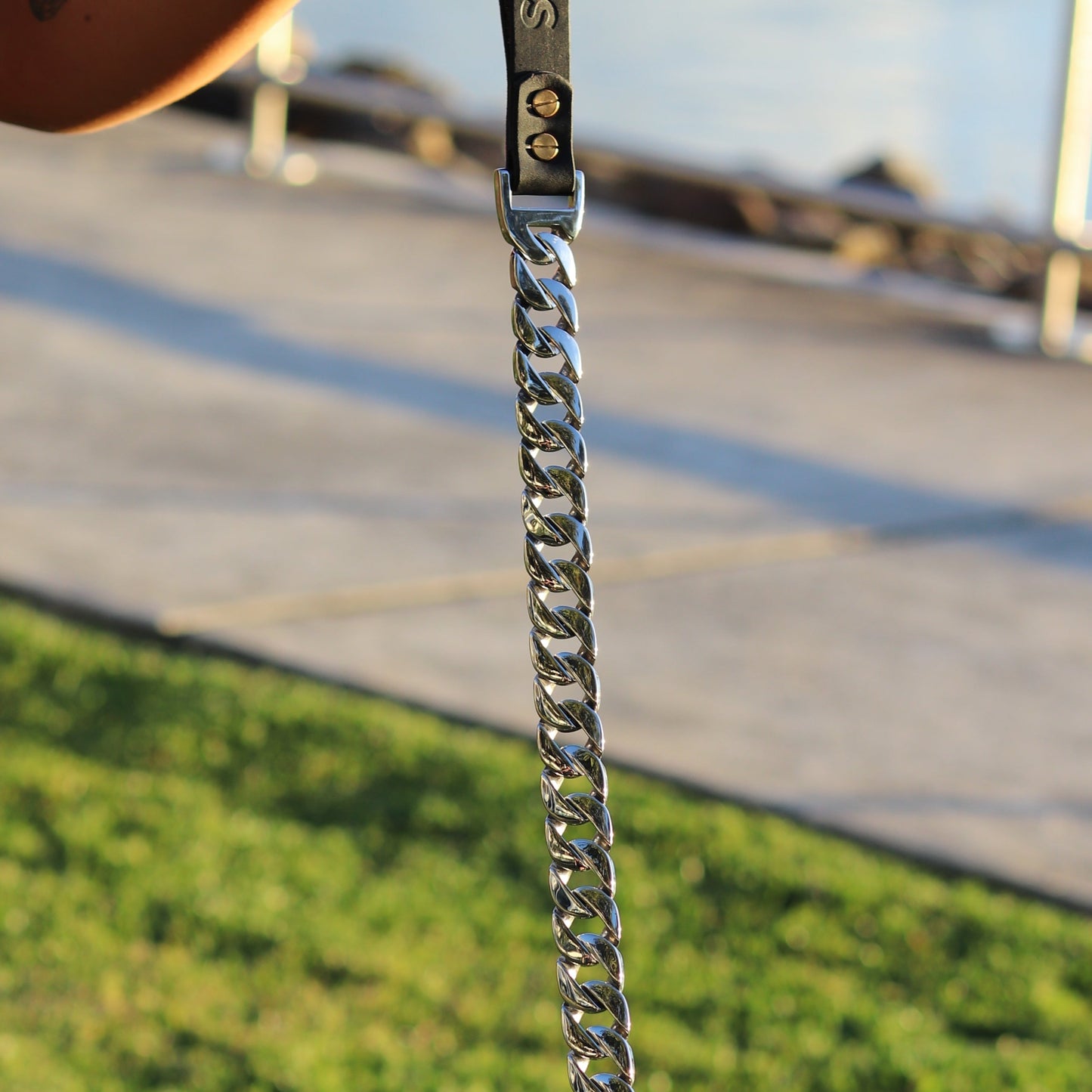 25mm Silver Cuban Link Leash - Canine Cubans