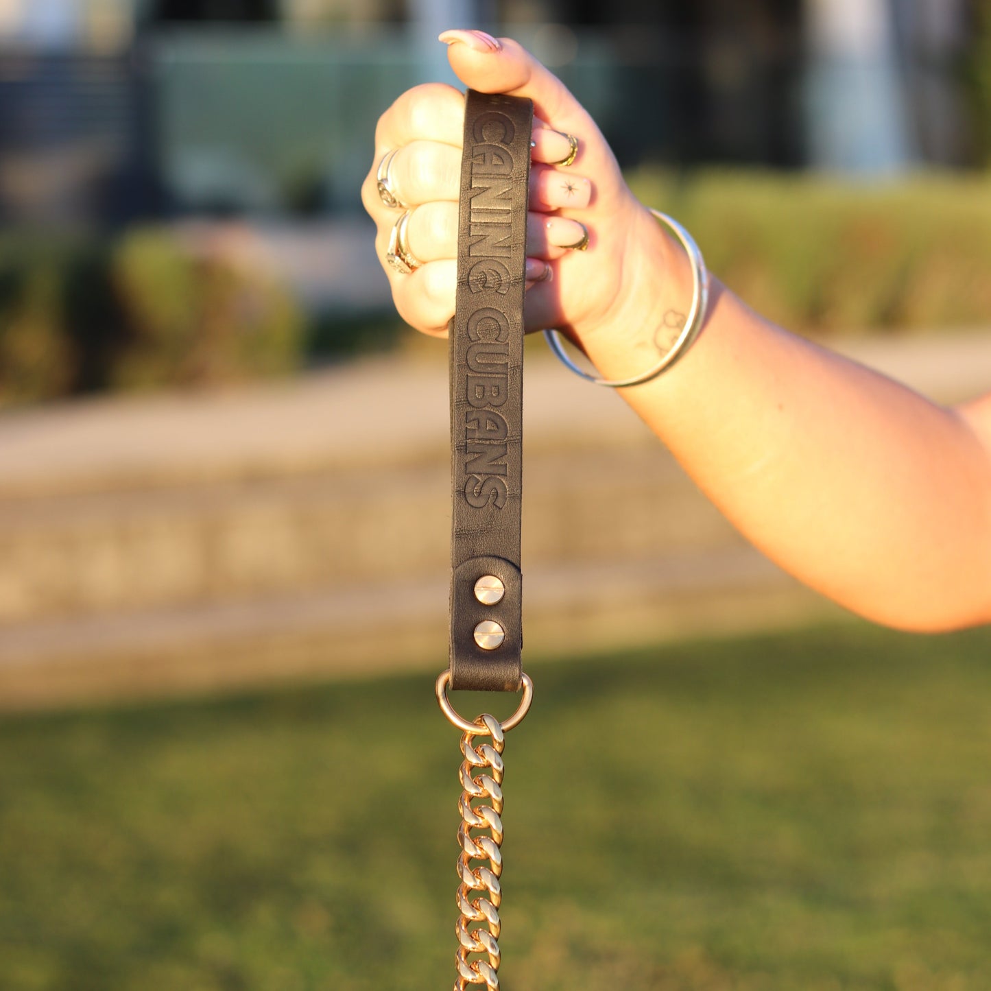 15mm Gold Cuban Link Leash - Canine Cubans