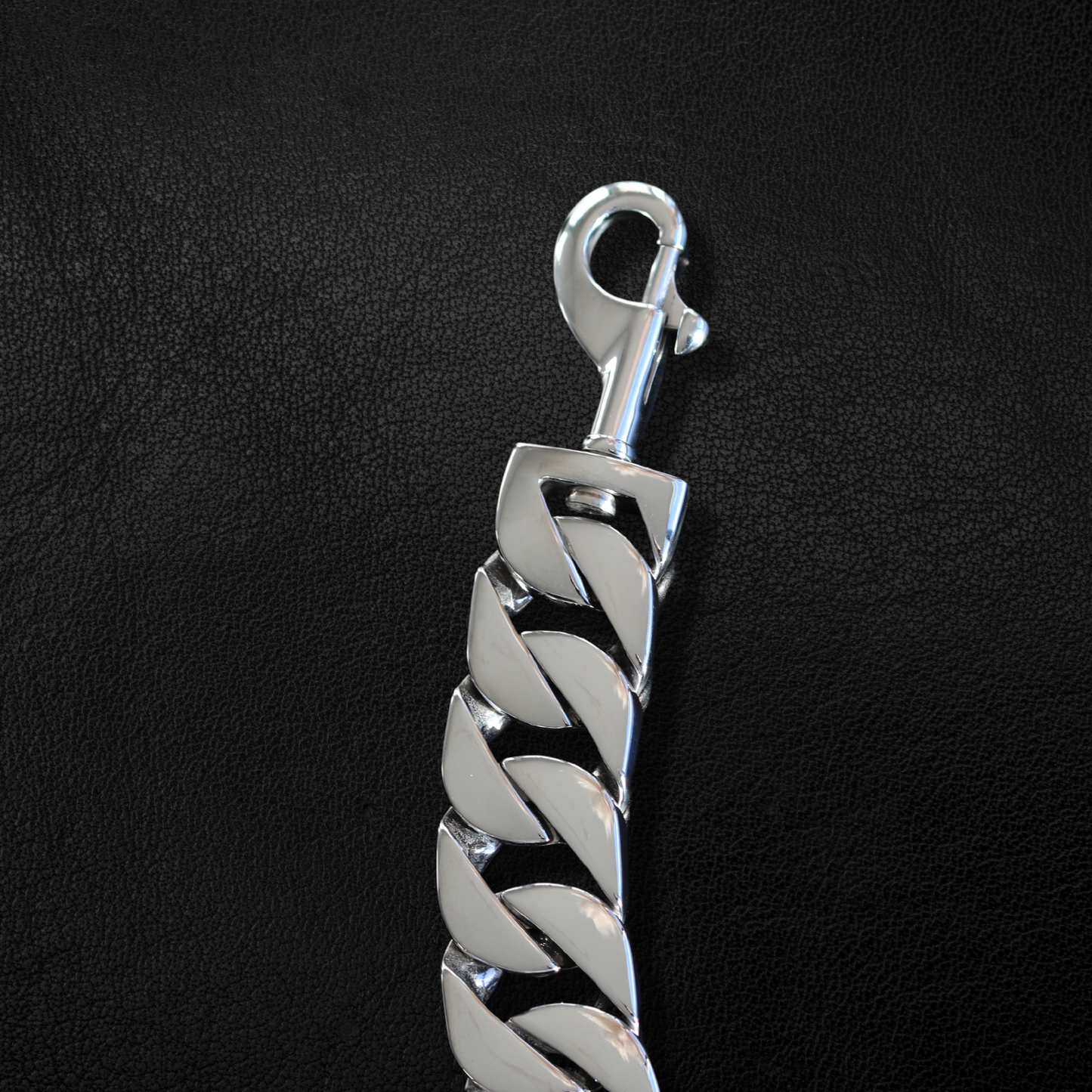 32mm Silver Cuban Link Leash - Canine Cubans